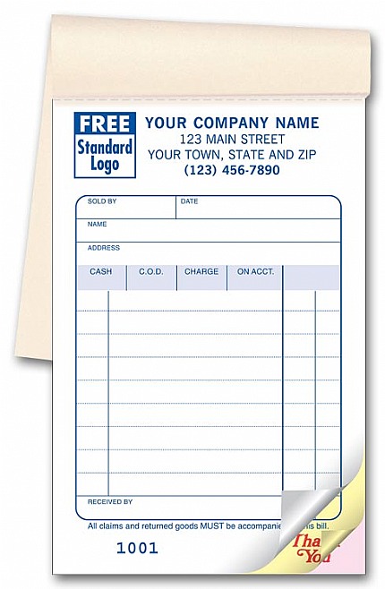 50 Pocket Size Sales Slip / Invoice – Professional Business Products